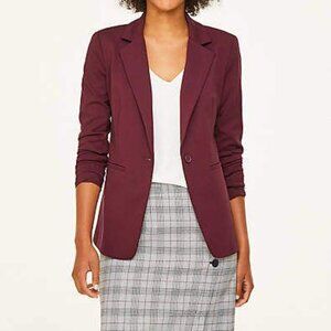 Loft Size 10 Burgundy Blazer